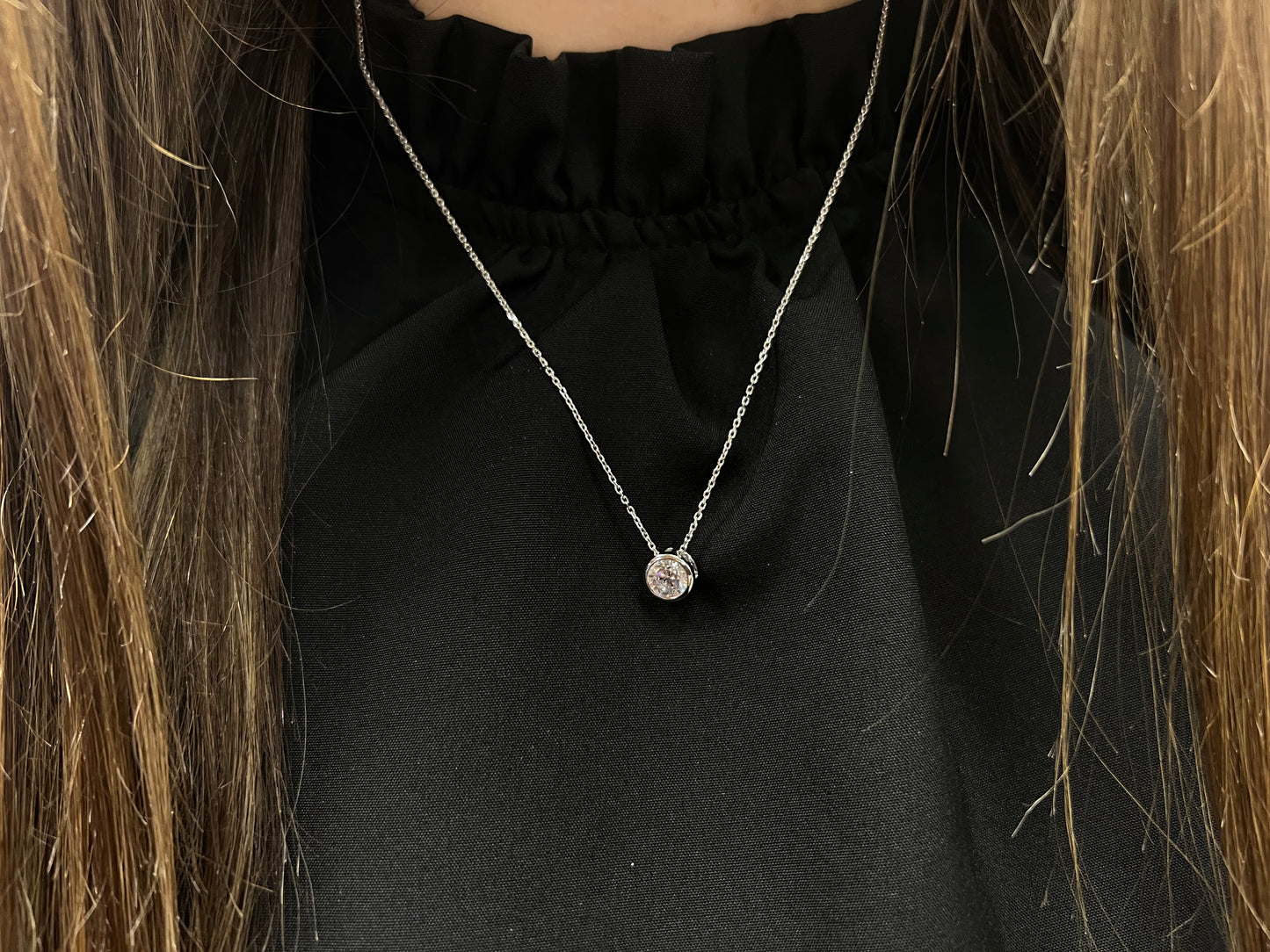 Exclusively Silver Bezel Set CZ