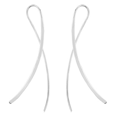 Exclusively Silver Sweep Style Earrings