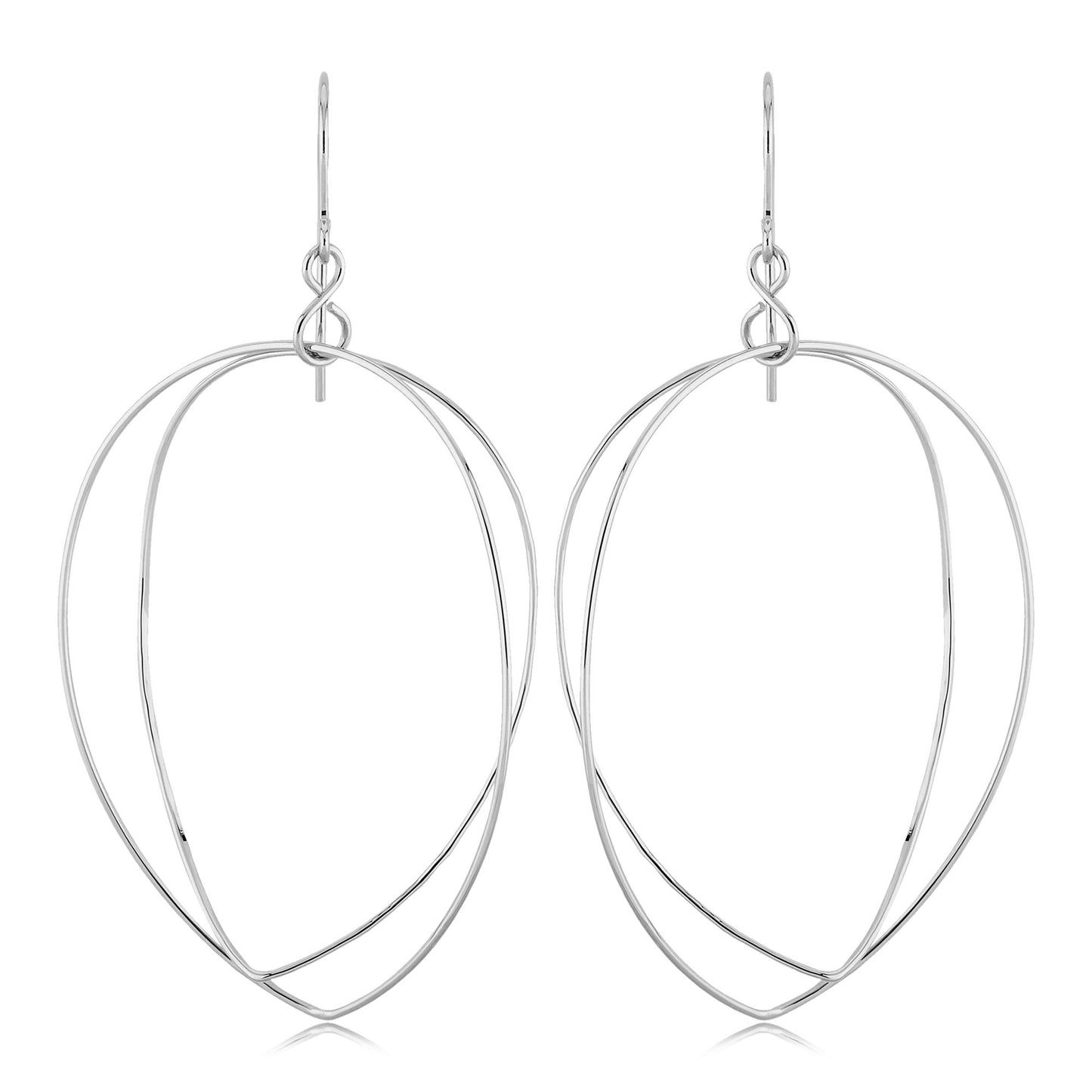 Exclusively Silver Double Tear Drop Earrings