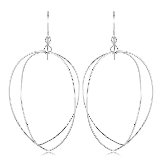 Exclusively Silver Double Tear Drop Earrings