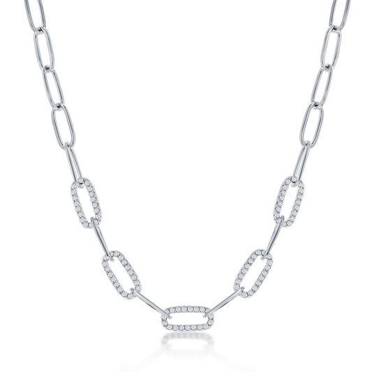 Exclusively Silver Paperclip Necklace