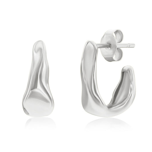 Exclusively Silver Irregular Shaped Earrings