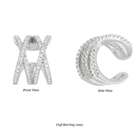 Exclusively Silver X Ear Cuff