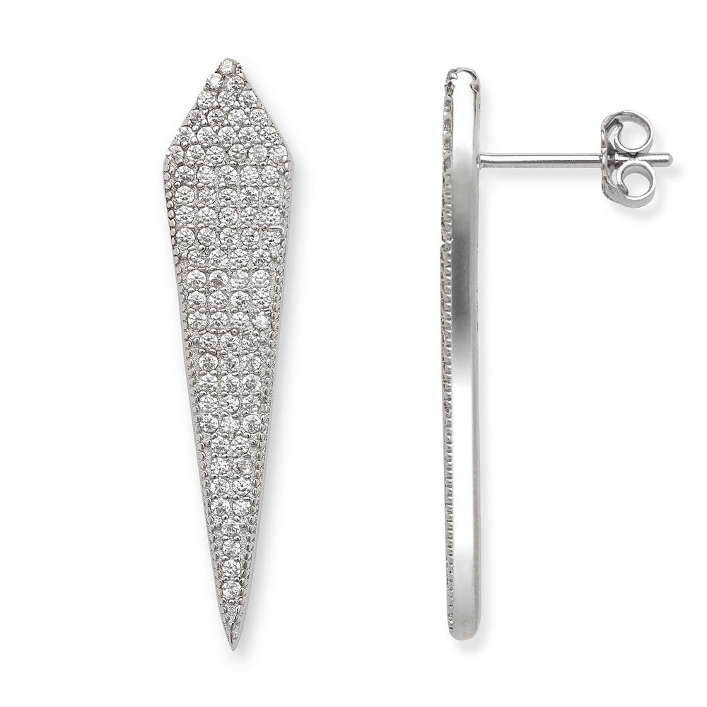 Exclusively Silver Large Triangle Earrings