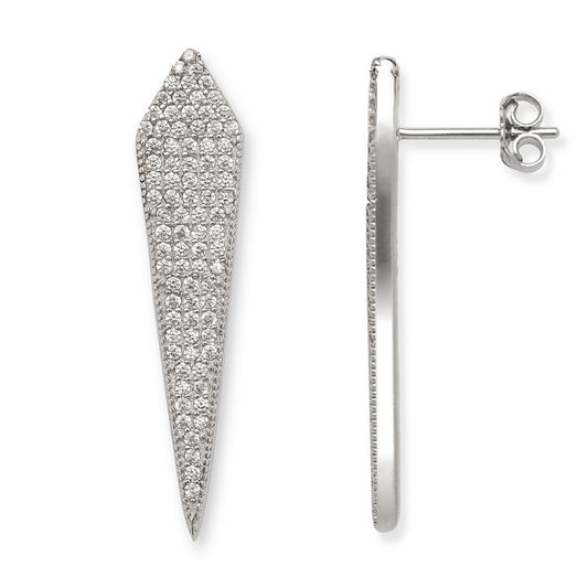Exclusively Silver Large Triangle Earrings