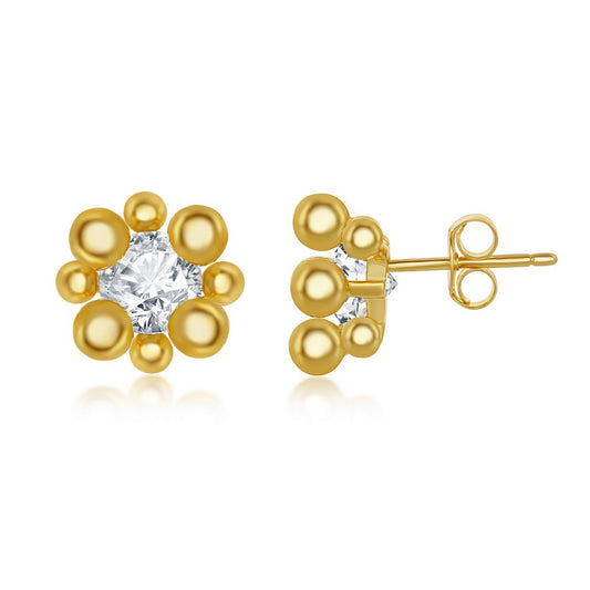 Exclusively Silver Multi-Bead Stud