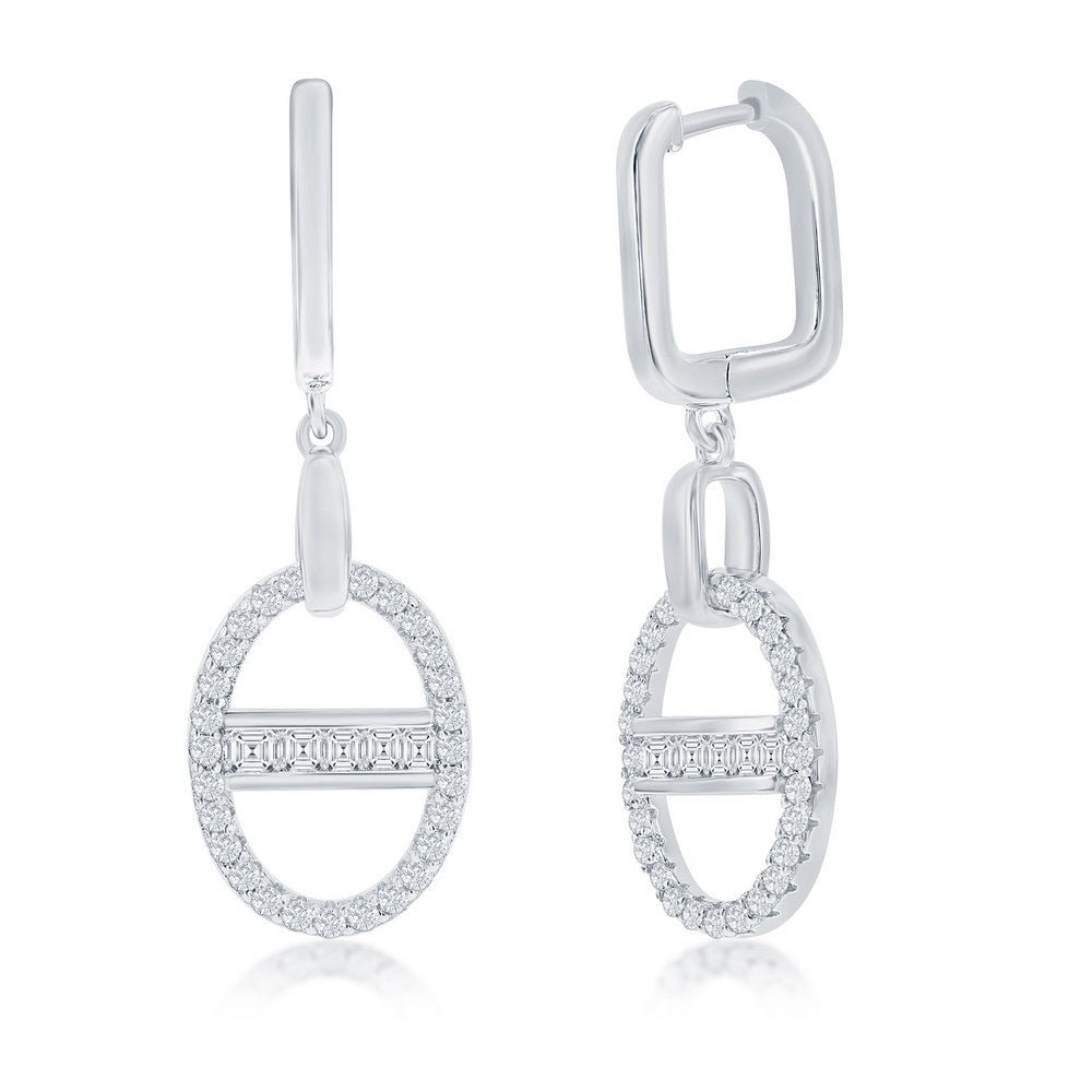 Exclusively Silver Baguette Earring