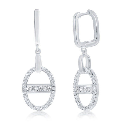 Exclusively Silver Baguette Earring