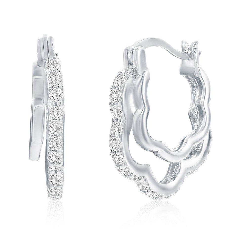 Exclusively Silver Flower Hoop