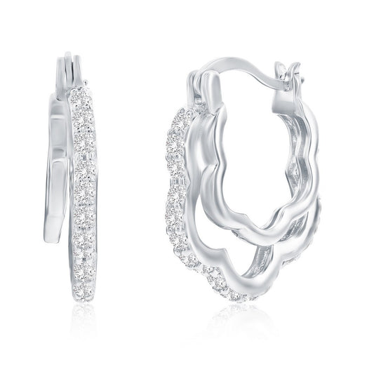 Exclusively Silver Flower Hoop
