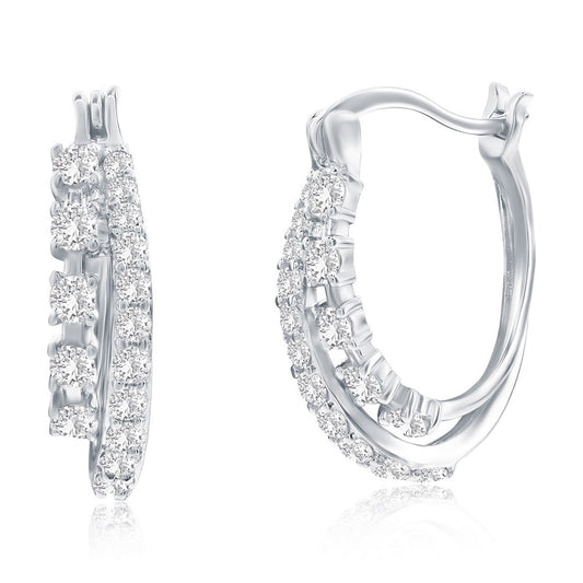 Exclusively Silver Overlapping Hoop