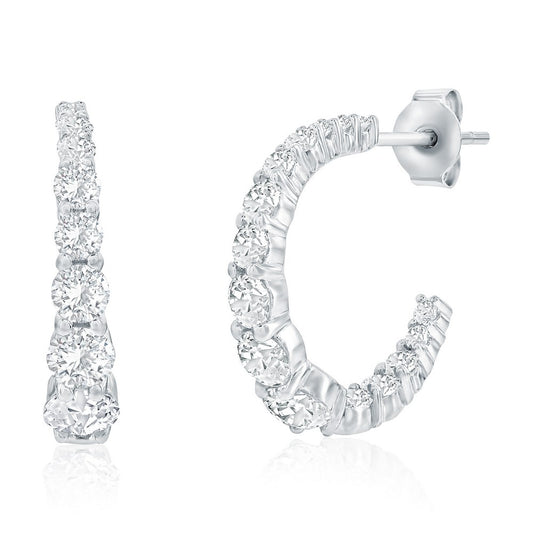 Exclusively Silver Inside Out Hoop