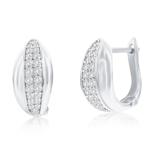 Exclusively Silver Pave Hoop