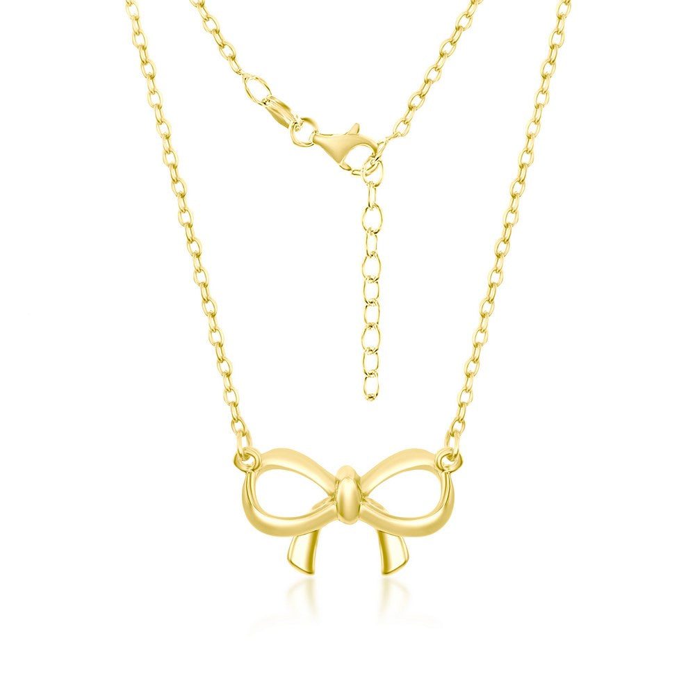 Exclusively Silver Bow Necklace