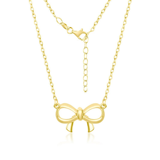 Exclusively Silver Bow Necklace