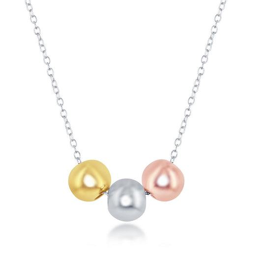Exclusively Silver Tri-Colored Necklace
