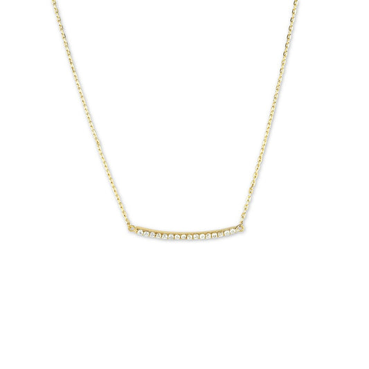 Exclusively Silver Curved Bar Necklace