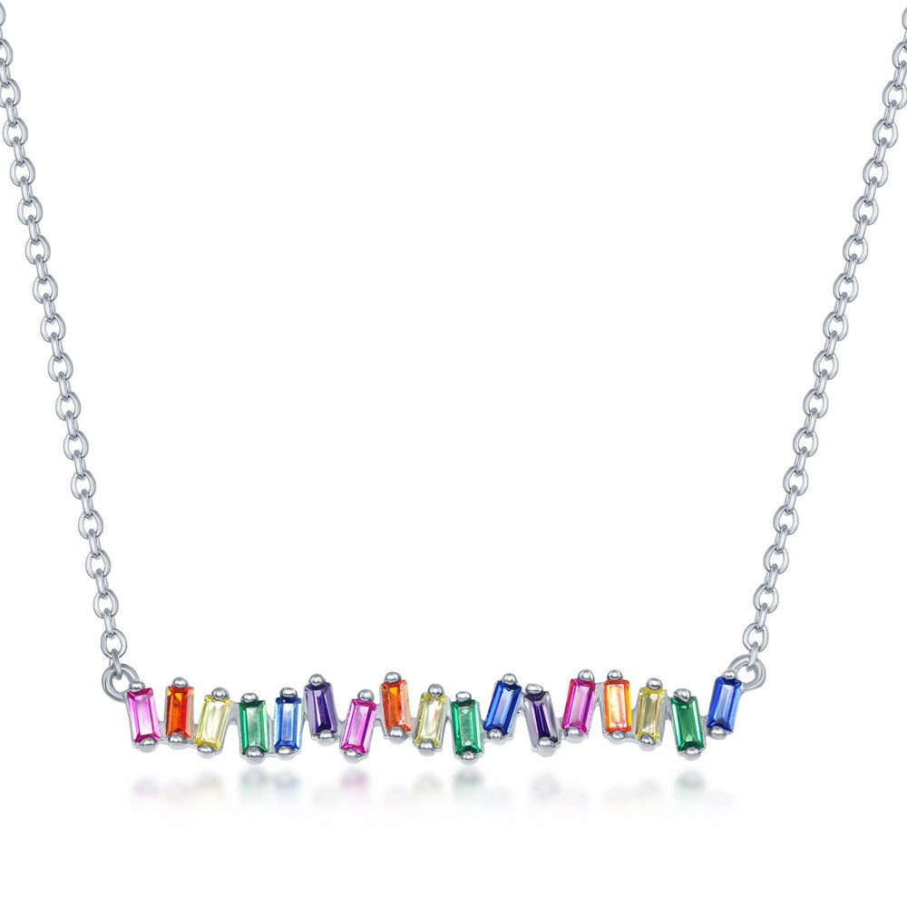 Exclusively Silver Multi-Color Necklace