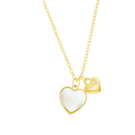 Exclusively Silver Mother of Pearl Heart Necklace