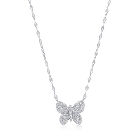 Exclusively Silver Butterfly Necklace