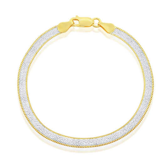 Exclusively Silver Reversible Herringbone Bracelet