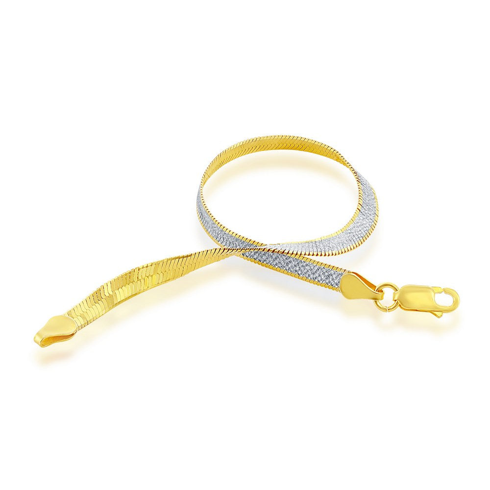 Exclusively Silver Reversible Herringbone Bracelet