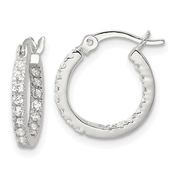 Exclusively Silver Inside Out Hoop