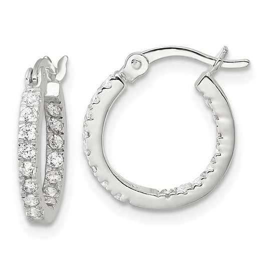 Exclusively Silver Inside Out Hoop