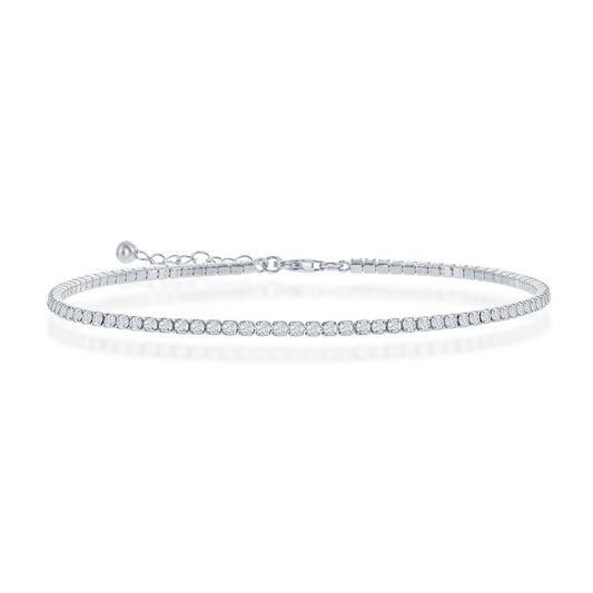 Exclusively Silver Tennis Anklet