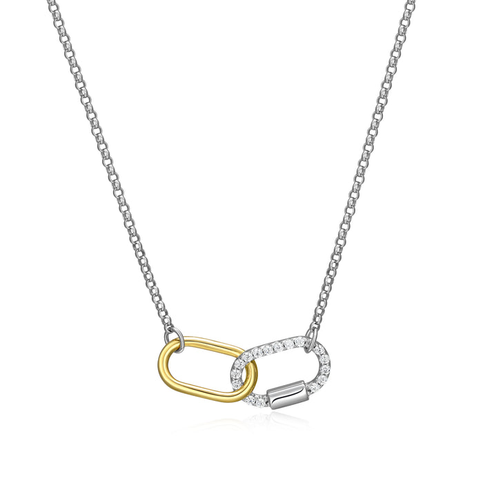 Exclusively Silver Interlocking Link Necklace