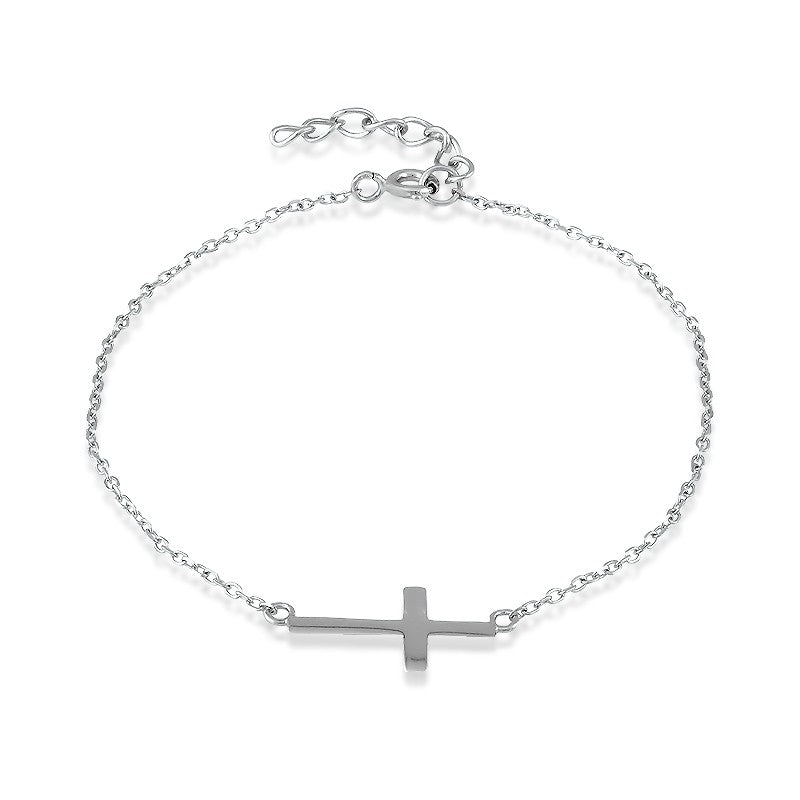 Exclusively Silver Cross Bracelet