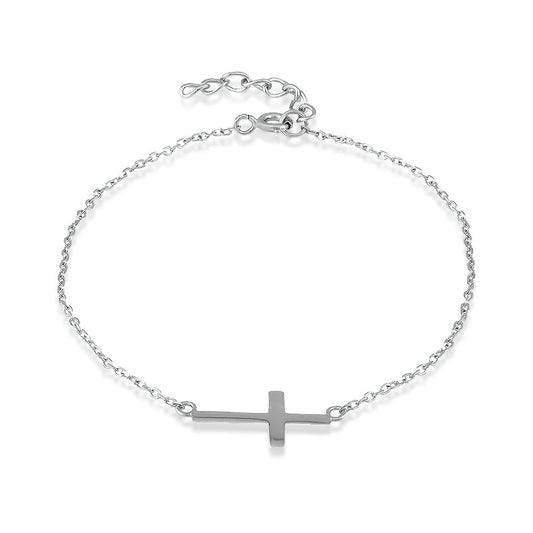 Exclusively Silver Cross Bracelet