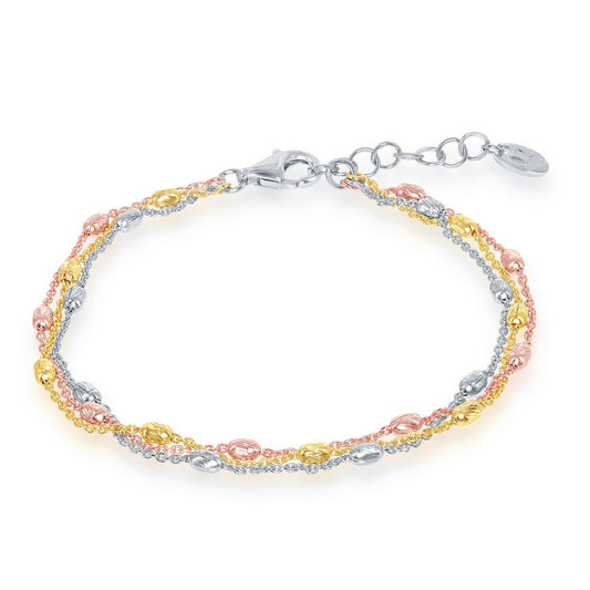 Exclusively Diamonds Triple Strand Bracelet