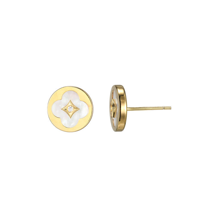 Exclusively Silver Mother of Pearl Stud