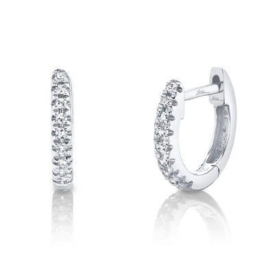 Shy Creation Classic Diamond Huggie Earrings - Mini