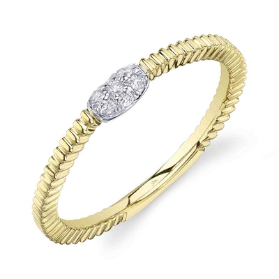 Shy Created Fluted Station Ring