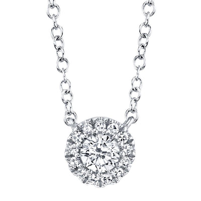 Shy Creation Halo Diamond Necklace