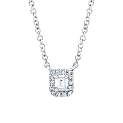Shy Creation Baguette Diamond Necklace