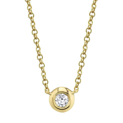 Shy Creation Bezel Set Diamond Necklace