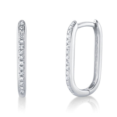 Shy Creation Diamond Oval Hoops