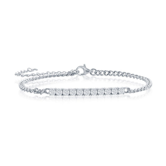 Exclusively Silver Bar Chain Bracelet