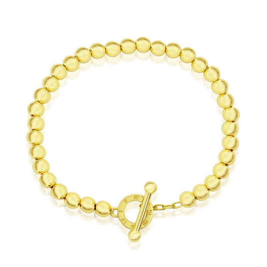 Exclusively Silver Beaded Toggle Bracelet