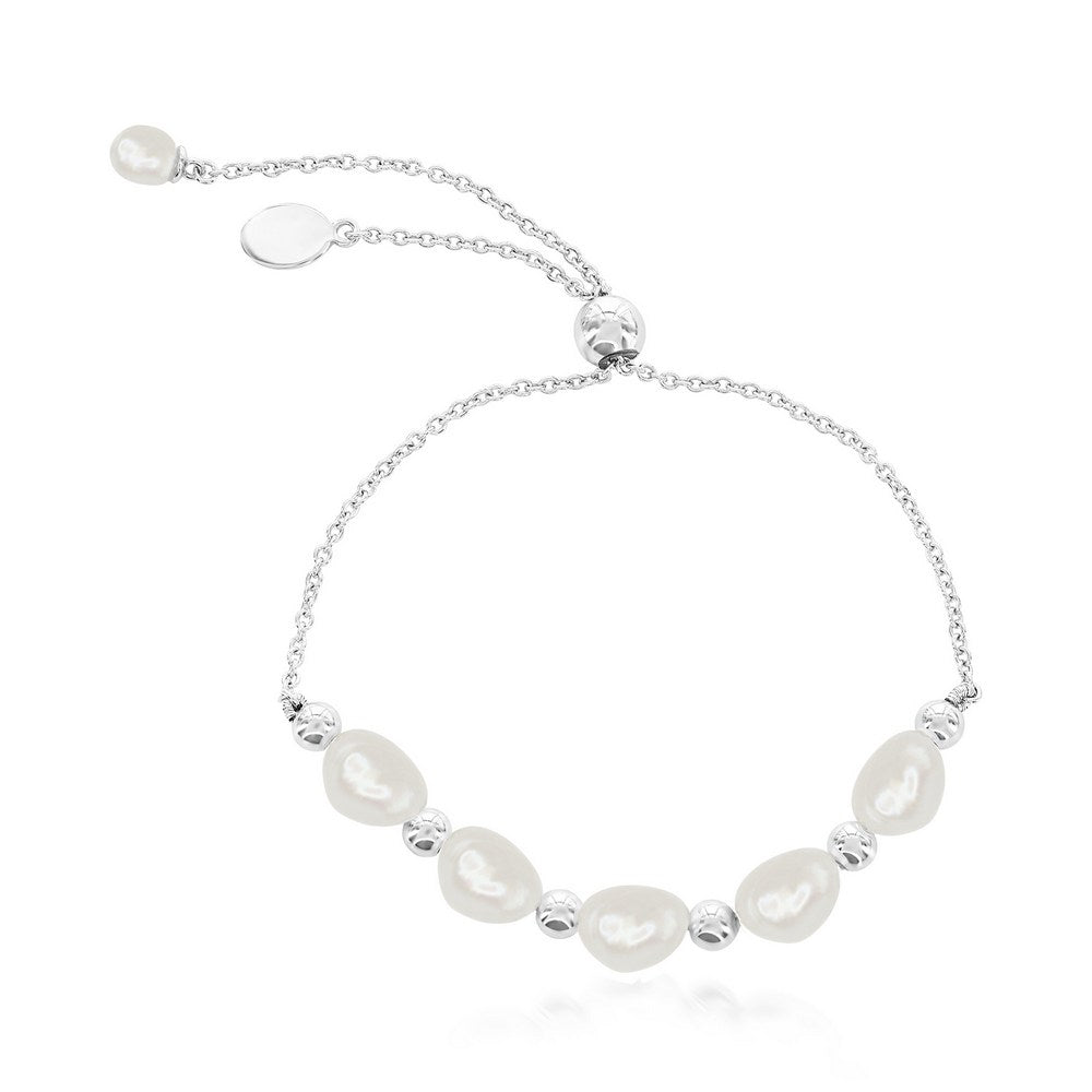 Exclusively Silver Pearl Bracelet