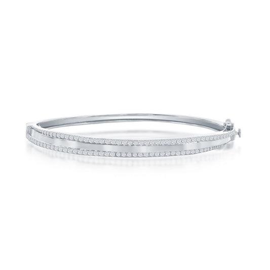 Exclusively Silver 2 Row Bangle