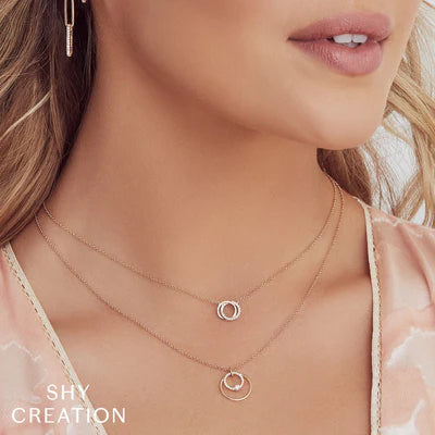 Shy Creation Double Circle Necklace