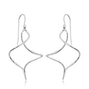 Exclusively Silver Spiral Drop Earring