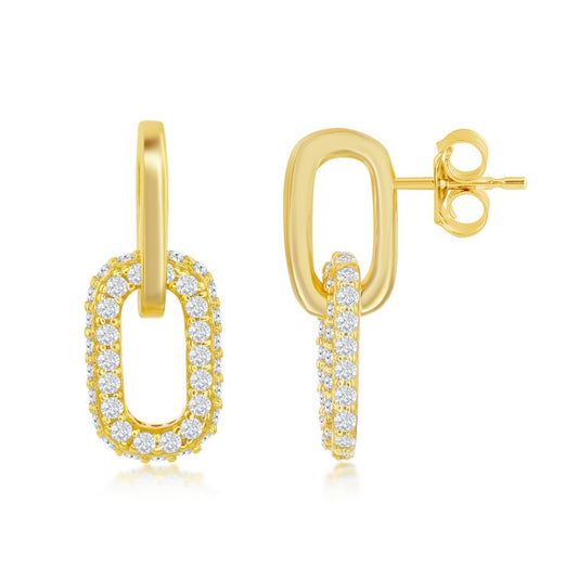 Exclusively Silver 2 Dangle Paper Clip Earrings