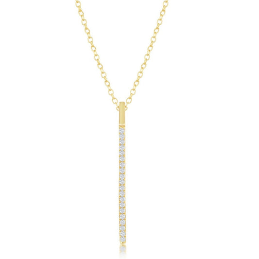Exclusively Silver Vertical Bar Necklace