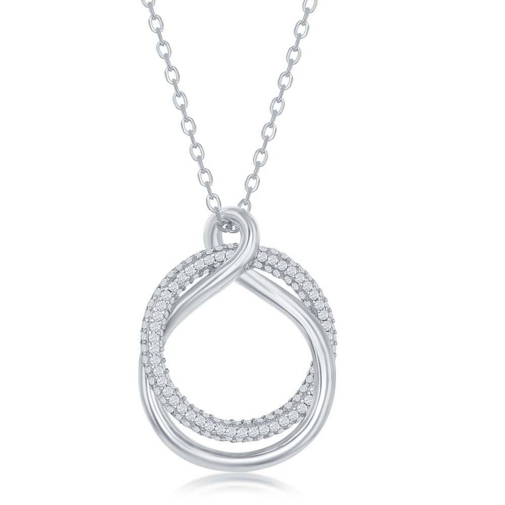 Exclusively Silver Interlocking Circle Necklace