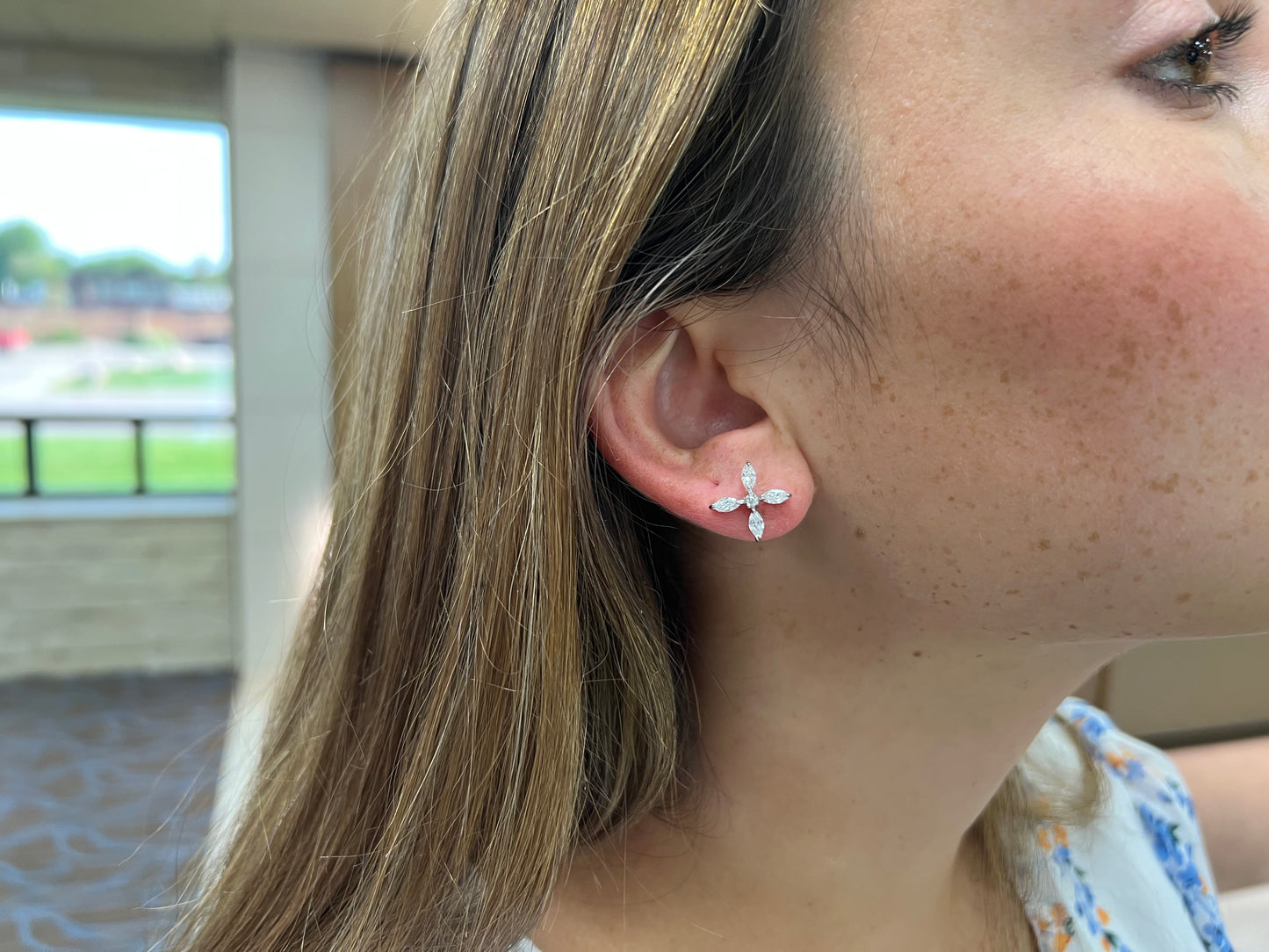 Exclusively Silver Flower Post Earrings